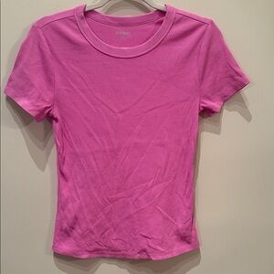 Old Navy Women’s Short Sleeve Crewneck Tee in Bright Pink